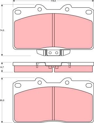 TRW GDB4076 - Set placute frana,frana disc parts5.com