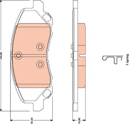 TRW GDB4141 - Set placute frana,frana disc parts5.com