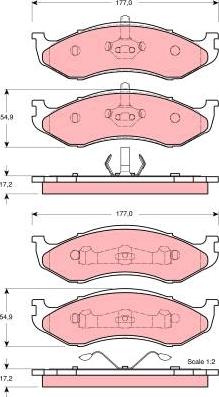 TRW GDB4104 - Set placute frana,frana disc parts5.com