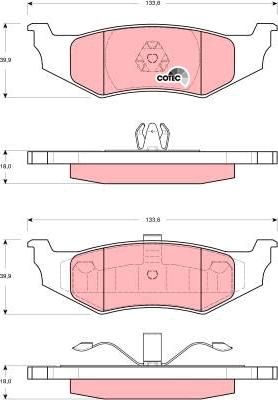 TRW GDB4119 - Set placute frana,frana disc parts5.com