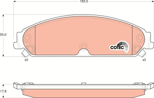 TRW GDB4134 - Brake Pad Set, disc brake parts5.com