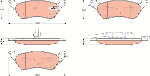 TRW GDB4130 - Set placute frana,frana disc parts5.com