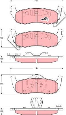 TRW GDB4137 - Brake Pad Set, disc brake parts5.com