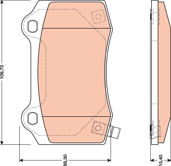 TRW GDB4171 - Bremsbelagsatz, Scheibenbremse parts5.com