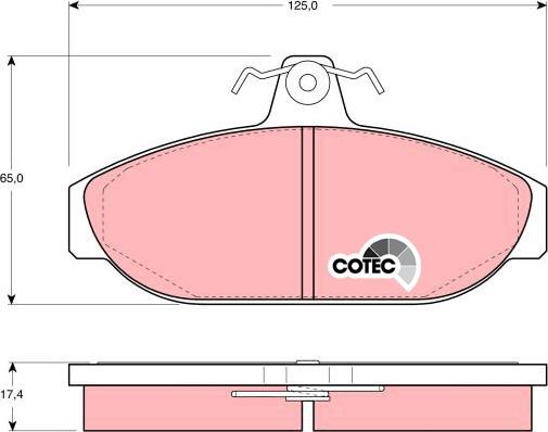 TRW GDB482 - Set placute frana,frana disc parts5.com