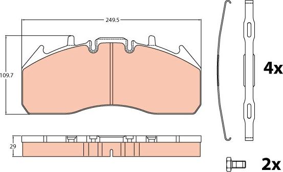 TRW GDB5096 - Σετ τακάκια, δισκόφρενα parts5.com