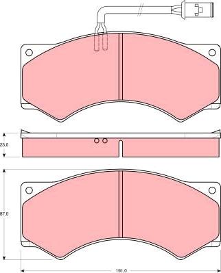 TRW GDB5054 - Komplet pločica, disk-kočnica parts5.com