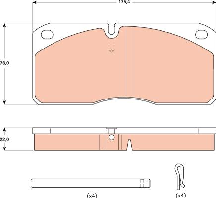 TRW GDB5058 - Sada brzdových platničiek kotúčovej brzdy parts5.com