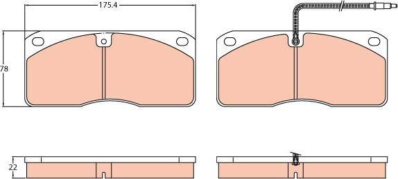 TRW GDB5057 - Komplet pločica, disk-kočnica parts5.com