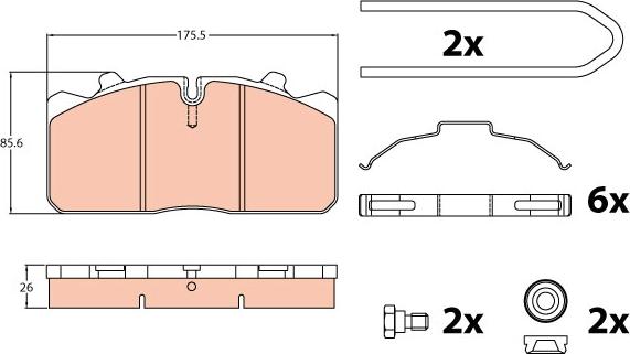 TRW GDB5069 - Set placute frana,frana disc parts5.com