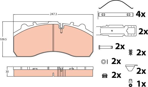 TRW GDB5067 - Σετ τακάκια, δισκόφρενα parts5.com