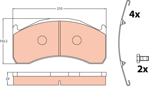 TRW GDB5089 - Brake Pad Set, disc brake parts5.com