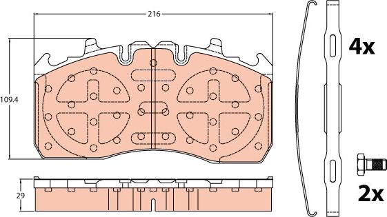 TRW GDB5112 - Set placute frana,frana disc parts5.com