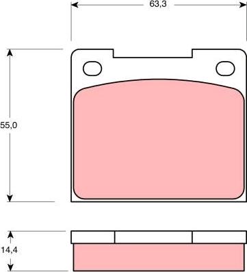 TRW GDB533 - Set placute frana,frana disc parts5.com