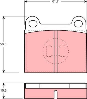 TRW GDB648 - Komplet zavornih oblog, ploscne (kolutne) zavore parts5.com