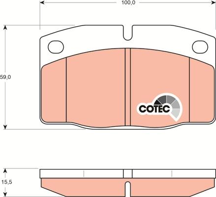 TRW GDB199 - Set placute frana,frana disc parts5.com