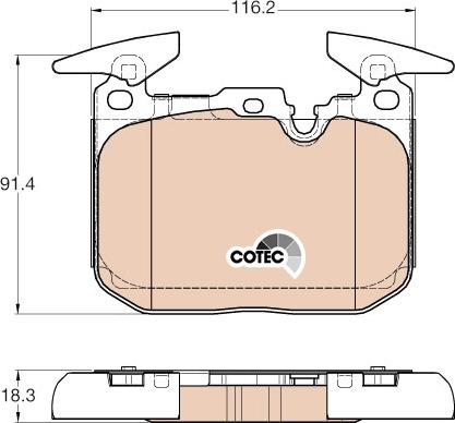 TRW GDB1943 - Set placute frana,frana disc parts5.com