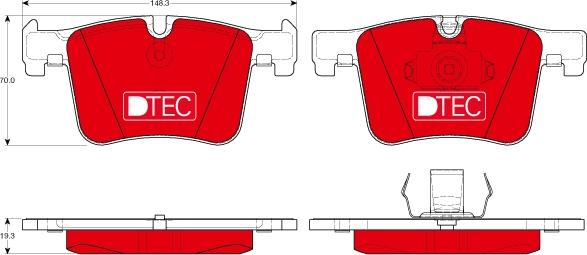 TRW GDB1942DTE - Set placute frana,frana disc parts5.com