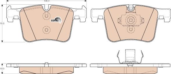 TRW GDB1942 - Set placute frana,frana disc parts5.com