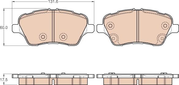 TRW GDB1959 - Set placute frana,frana disc parts5.com