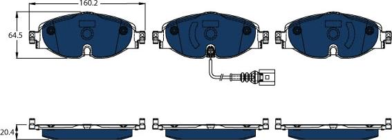 TRW GDB1956BTE - Sada brzdových destiček, kotoučová brzda parts5.com