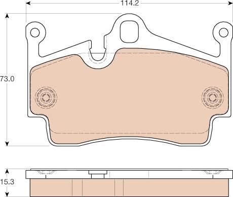 TRW GDB1961 - Brake Pad Set, disc brake parts5.com