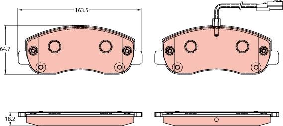 TRW GDB1910 - Bremsbelagsatz, Scheibenbremse parts5.com