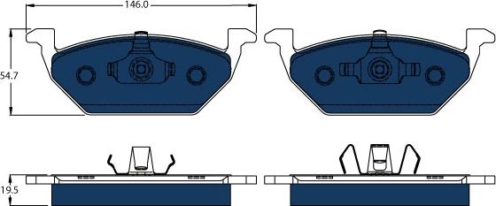 TRW GDB1984BTE - Fékbetétkészlet, tárcsafék parts5.com