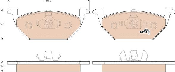 TRW GDB1984 - Piduriklotsi komplekt,ketaspidur parts5.com