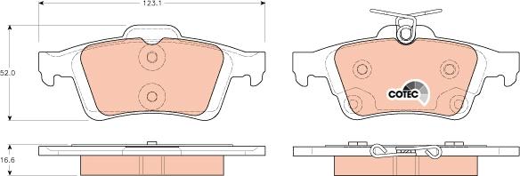 TRW GDB1938 - Brake Pad Set, disc brake parts5.com