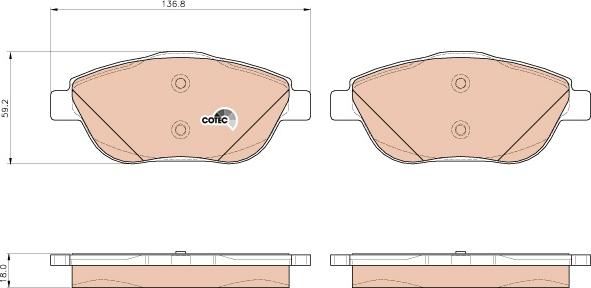 TRW GDB1926 - Fren balata seti, diskli fren parts5.com