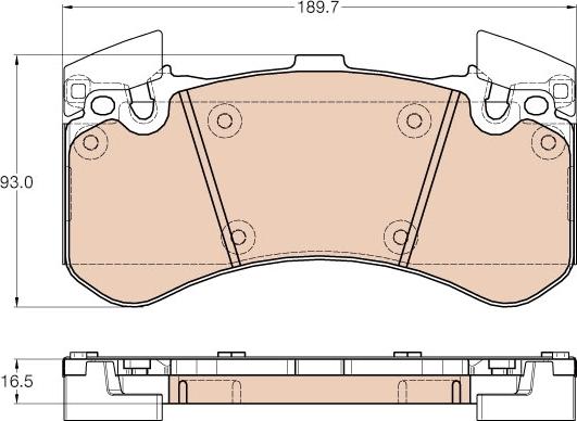 TRW GDB1976 - Zestaw klocków hamulcowych, hamulce tarczowe parts5.com