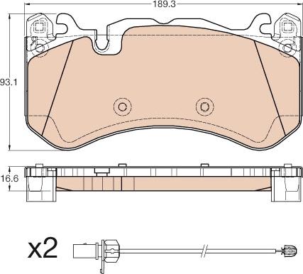 TRW GDB1977 - Set placute frana,frana disc parts5.com