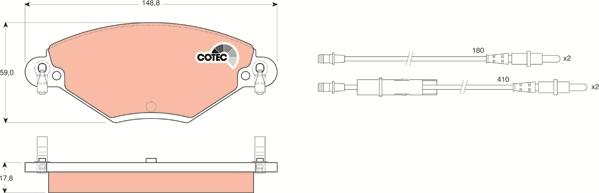 TRW GDB1448 - Set placute frana,frana disc parts5.com