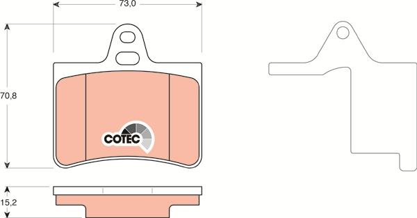 TRW GDB1450 - Zestaw klocków hamulcowych, hamulce tarczowe parts5.com