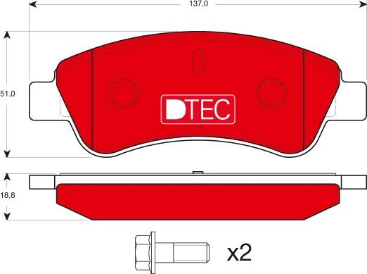 TRW GDB1463DTE - Brake Pad Set, disc brake parts5.com