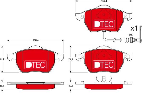 TRW GDB1403DTE - Set placute frana,frana disc parts5.com