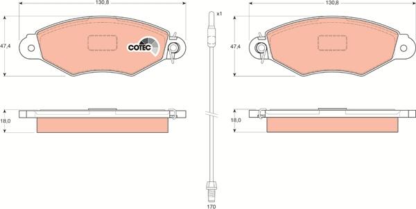 TRW GDB1402 - Jarrupala, levyjarru parts5.com