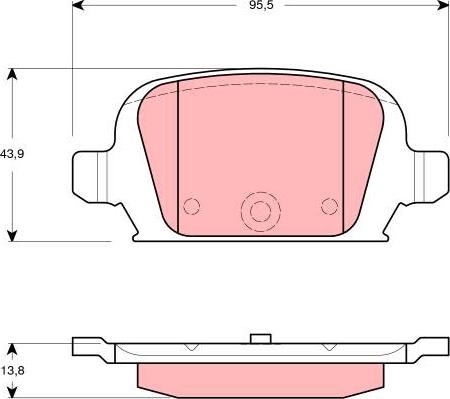 TRW GDB1412 - Set placute frana,frana disc parts5.com