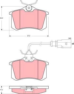 TRW GDB1417 - Jarrupala, levyjarru parts5.com