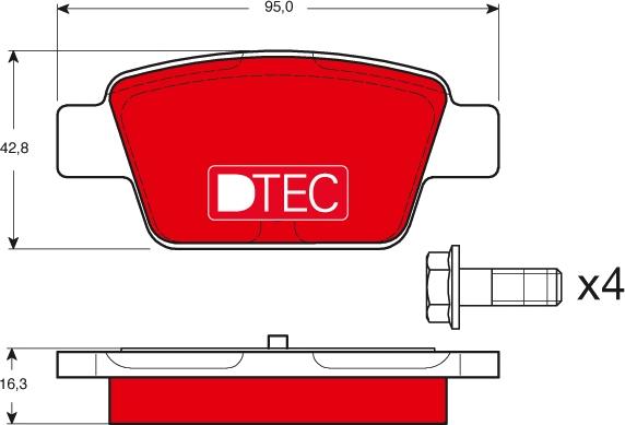 TRW GDB1485DTE - Set placute frana,frana disc parts5.com