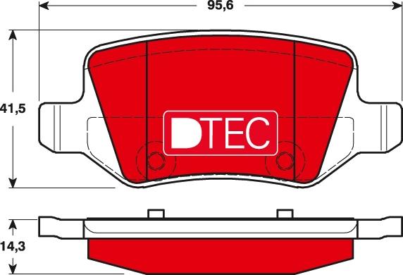 TRW GDB1481DTE - Komplet zavornih oblog, ploscne (kolutne) zavore parts5.com