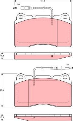 TRW GDB1431 - Brake Pad Set, disc brake parts5.com