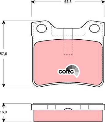 TRW GDB1432 - Set placute frana,frana disc parts5.com