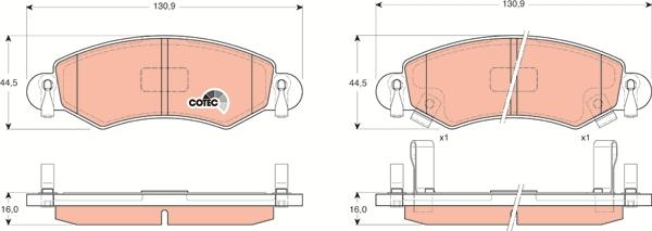 TRW GDB1420 - Set placute frana,frana disc parts5.com