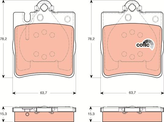 TRW GDB1421 - Σετ τακάκια, δισκόφρενα parts5.com