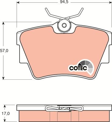 TRW GDB1479 - Komplet pločica, disk-kočnica parts5.com