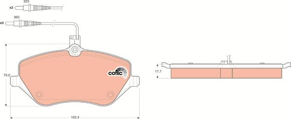 TRW GDB1595 - Brake Pad Set, disc brake parts5.com