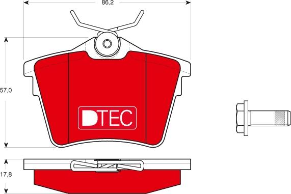 TRW GDB1596DTE - Fékbetétkészlet, tárcsafék parts5.com