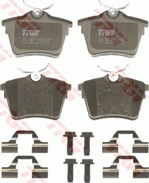 TRW GDB1596 - Fékbetétkészlet, tárcsafék parts5.com